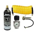 Interstate Pneumatics WRCO2-TF2 CO2 Regulator, Recoil Hose, TF3135 Tire Inflator and 20 Oz. CO2 Cylinder
