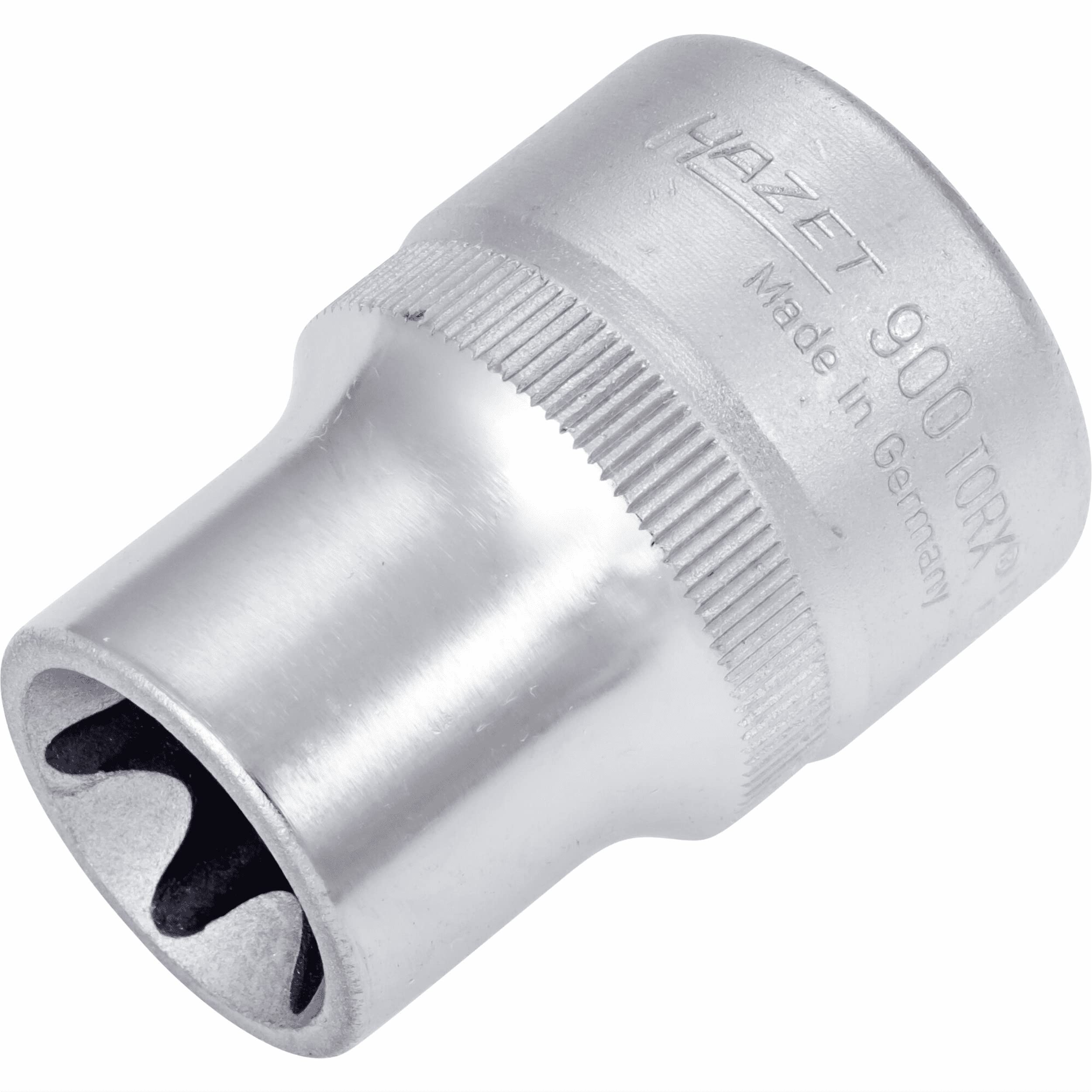 HAZET 900-E18 38 mm E 18 Torx Profile Socket - Chrome-Plated/Polished