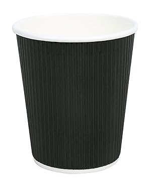 quacity isoliert Einweg Ripple Heiß & Kalt Kaffee Pappbecher 8 oz – Perfekt für heiße und kalte Getränke, keine Ärmel nötig, 