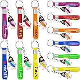 Bememo 12 Pcs Christian Mini Jesus Keychain Silicone Bible Verse Keychain Little Jesus's Figurines Religious Gift for Adult