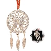 FurniGift Dream Catchers Christmas Ornaments - Metal Boho Dream Catchers with Rhinestones Home Wall Decoration,Keepsake Gifts for Girls Kids Women