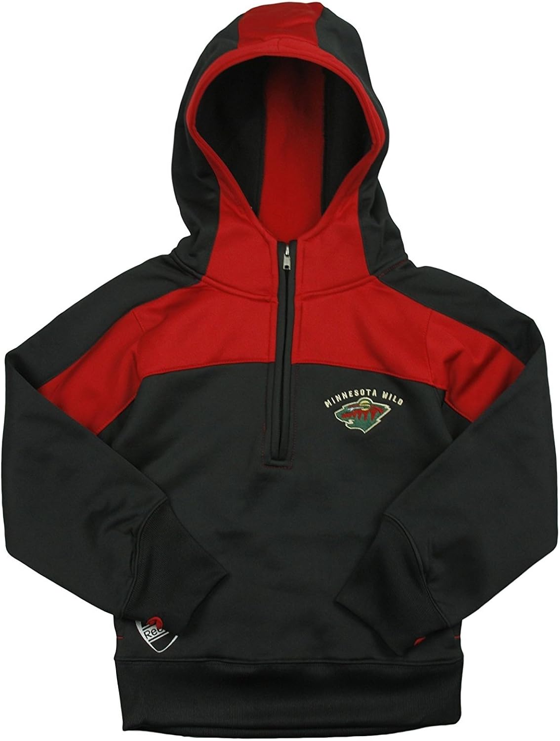 half red half black hoodie