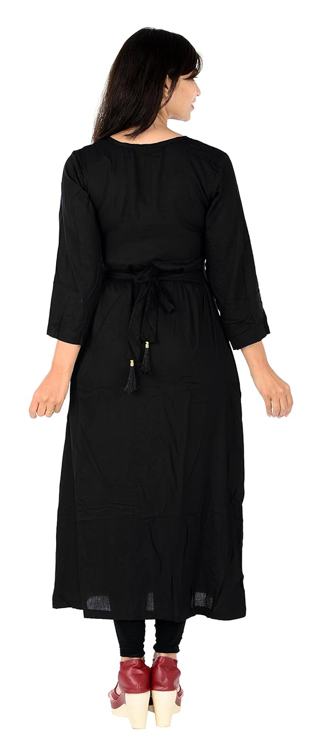 vaidehi creation women's rayon cotton unstitched kurats (b)