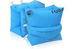 ASHINER Swimming Arm Floats for Kids - Dual Airbag Design, Durable Material Swimming Arm Bands for Children - Inflatable Roll Up Armbands, The Perfect Summer Essential for Fun and Safety in The Water