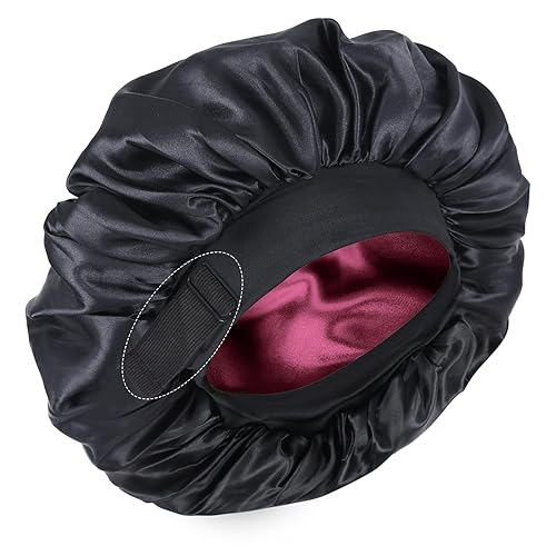 Silk Bonnet for Sleeping Double Layer Satin Bonnet Adjustable