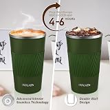 Aolieh Travel Mug 510 ml Insulated Stainless Steel with Lid Green view 3