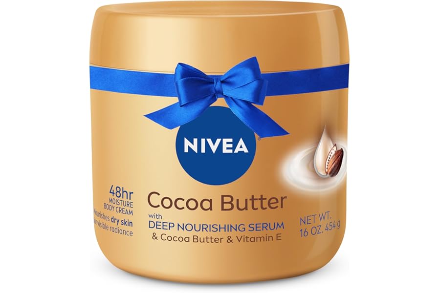 NIVEA Cocoa Butter Body Cream with Deep Nourishing Serum, Holiday Gifts for Women, 16 Oz