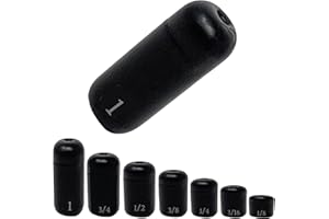 Reaction Tackle Tungsten Barrel Weights, Fishing Sinkers, Egg Shaped Tungsten Fishing Weights Used for Carolina Rig Bass Fising for Freshwater or Saltwater Fish - Size Stamped on