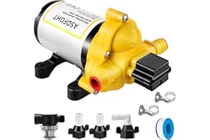 YYGFMINGE 33-Series Professional Grade Water Pump - 12V DC Diaphragm Pump, 4.0GPM, 50PSI, Self-Priming, Thermal Overload, CE Certified, for RV, Marine, Garden Irrigation