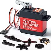 Miuzei 20KG Servo Motor High Torque Digital Servo Metal Waterproof Servo for R/C Car Robot, DS3218 Control Angle 270°