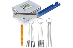 partszen Carburetors Carbon Dirt Jet Remove Cleaner Tool Kit Torch Tip Cleaner Wires Tool Set Nylon Brushes Cleaning Needles 