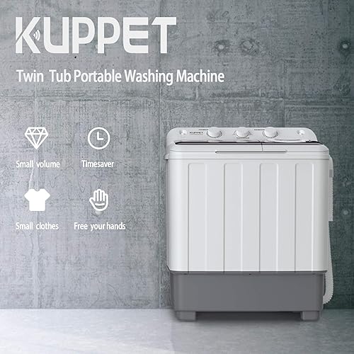 KUPPET Portable Compact Mini Washing Machine,Twin Tub lbs