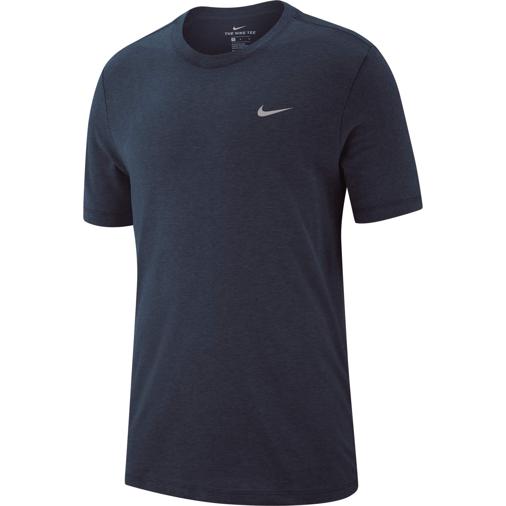 Nike Dri-Fit T-shirt - Obsidian Heather/Matte Silver, Medium