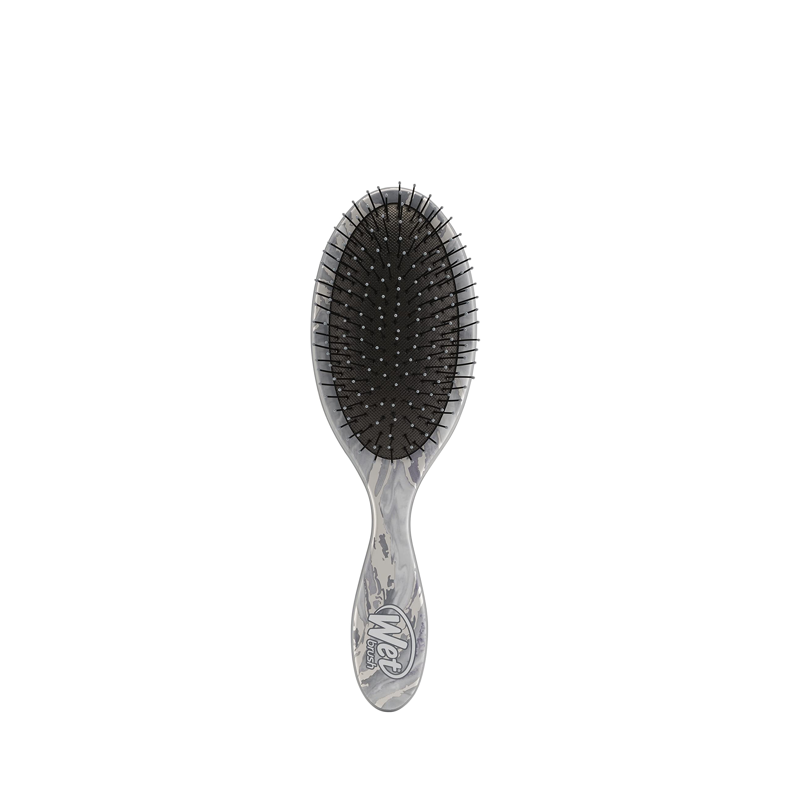 Wet Brush Original Detangler Brush – Metallic Marble, Silver – All Hair Types – Ultra-Soft IntelliFlex Bristles Glide Through Tangles with Ease – Pain-Free Comb for Men, Women, Boys and Girls