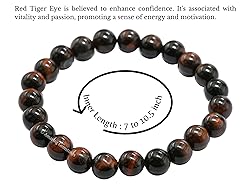 Red Tiger Eye Bracelet for Women Men's Gifts