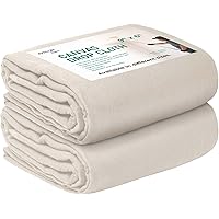 Avalon Home Canvas Drop Cloth 9x6 ft Pack of 2 - Odourless Painters Drop Cloth for Painting Cotton Canvas Tarps for Floor & F