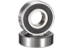 HiPicco 6003-2RS Deep Groove Ball Bearings, ID 17mm x OD 35mm x Width 10mm Double Rubber Sealed Ball Bearing Pre-Lubricated C