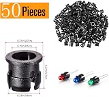 RUNCCI-YUN 50x 5mm Prewired LED 12V 20cm Ultra Bright + Holders Model Railway view 3