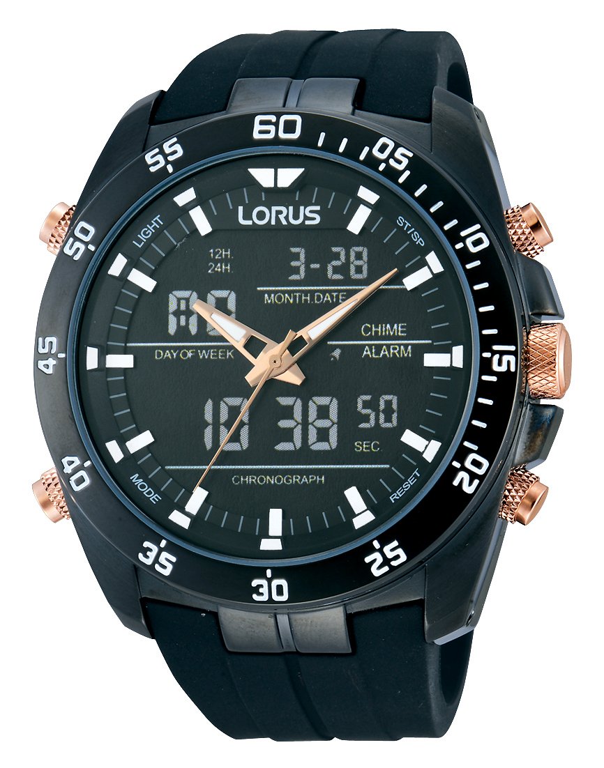 Lorus Men's Analogue Quartz Watch with Rubber Strap – RW615AX9