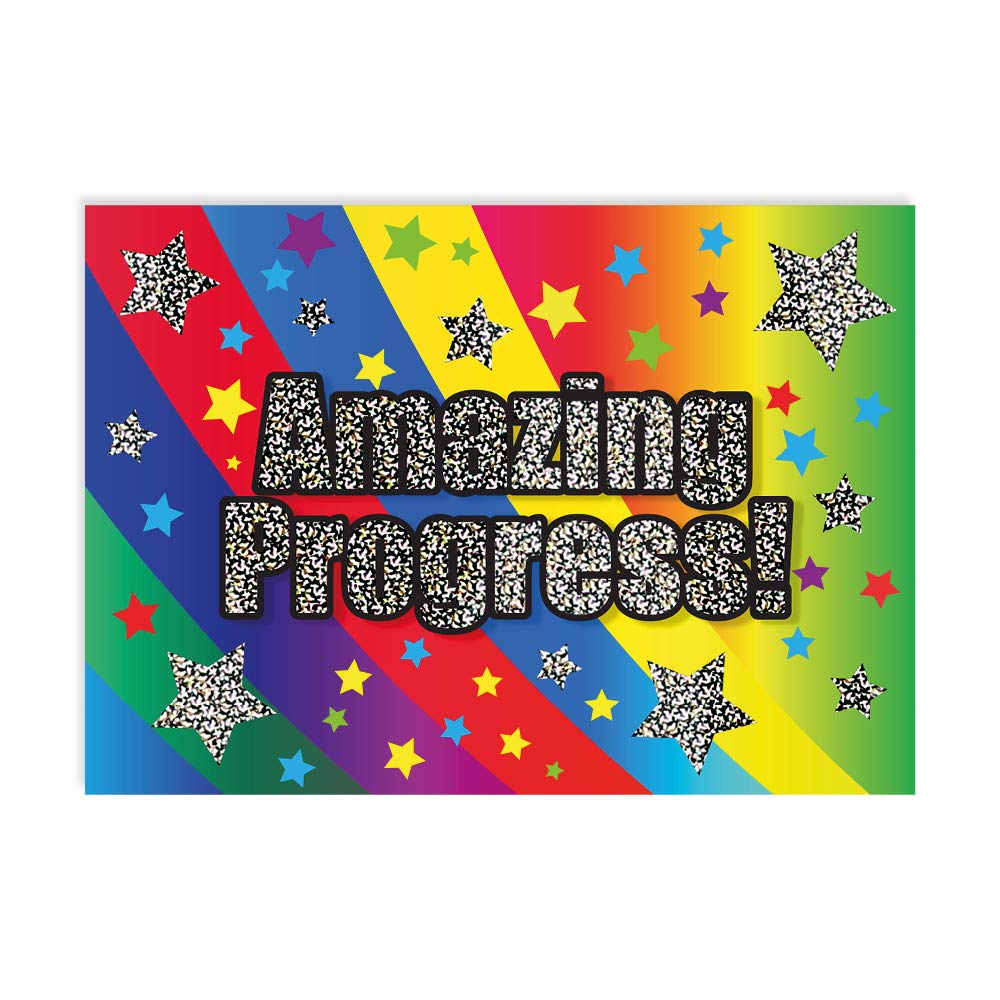 Amazing Progress Sparkling Praise Postcards