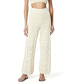 The Drop Women's Diza Pull-On Flare-Leg Crochet Pant