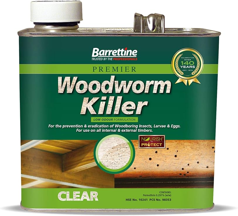 Barrettine Woodworm Killer 2.5L Litre Fast, Effective WoodWorm