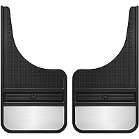 Husky Liners Universal Muddog Mud Flaps | Rubber Front Mud Flaps - 12" w/Weight - Black | 55001