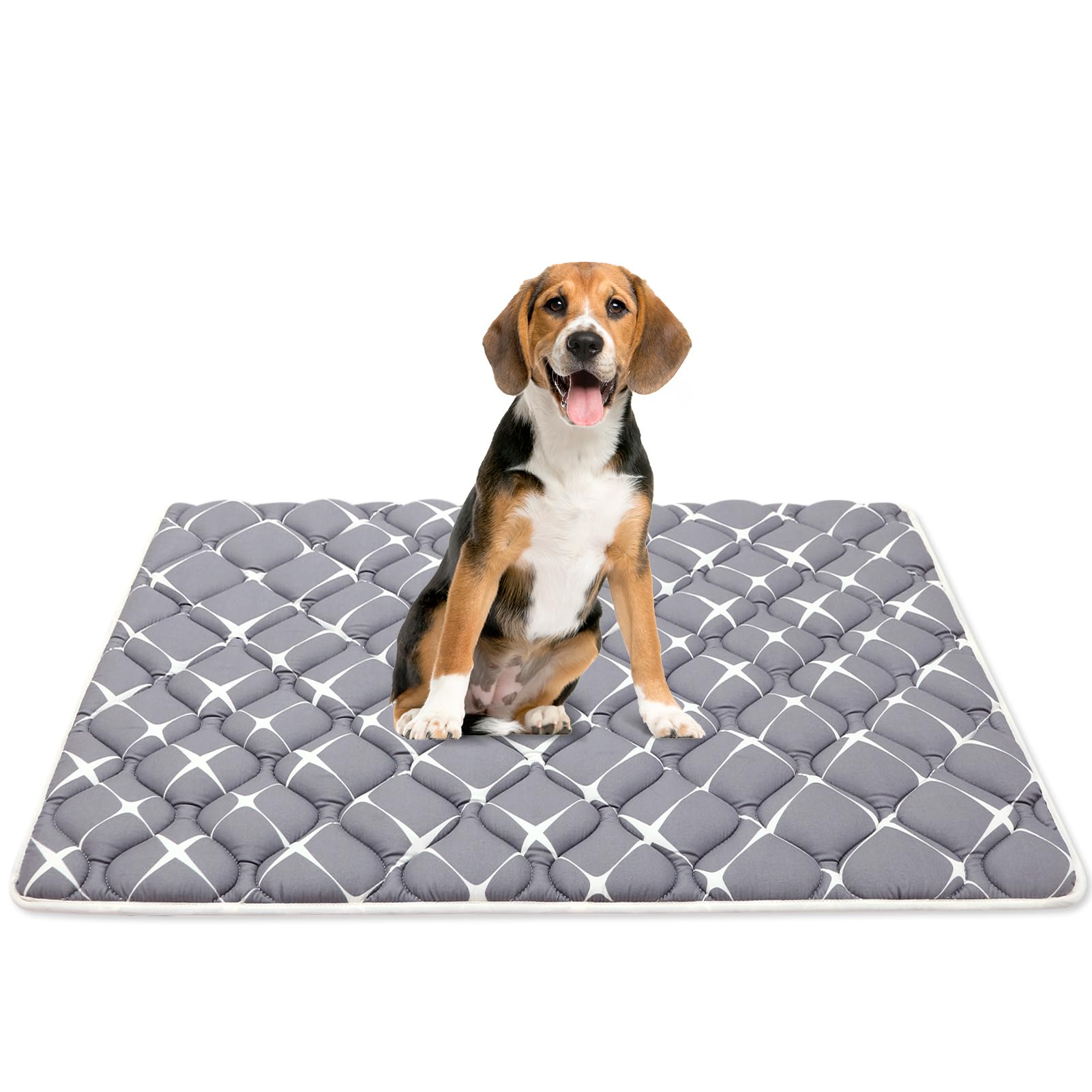 Photo 1 of Bubble bear Dog Crate Mat - Ultra Soft, Washable & Anti-Slip Kennel Pad for Small/Medium/Large Dogs, Dark-Hued to Hide Stains (36"x23")