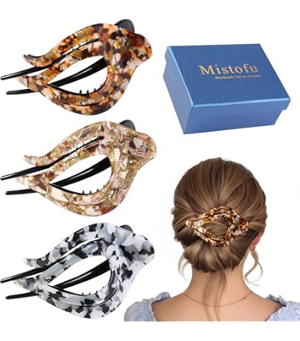 Amazon.com : Ficcare Ficcarissimo Hair Clip in Matte Silver  display picture 2