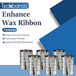 6 Rolls 4.33" x 984'(110mmx300m) Enhanced Wax