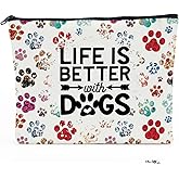 NBIAN Dog Mom Gifts for Women - Dog Cosmetic Bag, Themed Gifts for Mothers Day, Graduation, Birthday