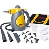 Vapamore MR-75 Amico Handheld Steam Cleaner for Bed Bugs, Auto &amp; Grout | Portable handheld steam cleaner; 210&deg;F chemical-free steam; kills dust mites; heats in 4 min; 3.5 lbs; 17 accessories