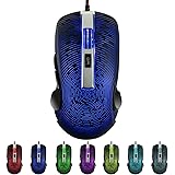 Wired Gaming USB Optical Mouse with 6 Programmable Buttons & 5 Adjustable DPI | Ergonomic Mouse for PC, Computer & Laptop, Great Sensitivity & Smooth Cursor