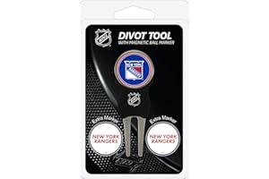 Team Golf NHL Divot Tool with 3 Golf Ball Markers Pack, Markers are Removable Magnetic Double-Sided Enamel