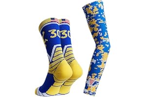 Forever Fanatics Basketball Socks For Men & Boys Crew Socks With Basketball Arm Sleeve - Made in USA