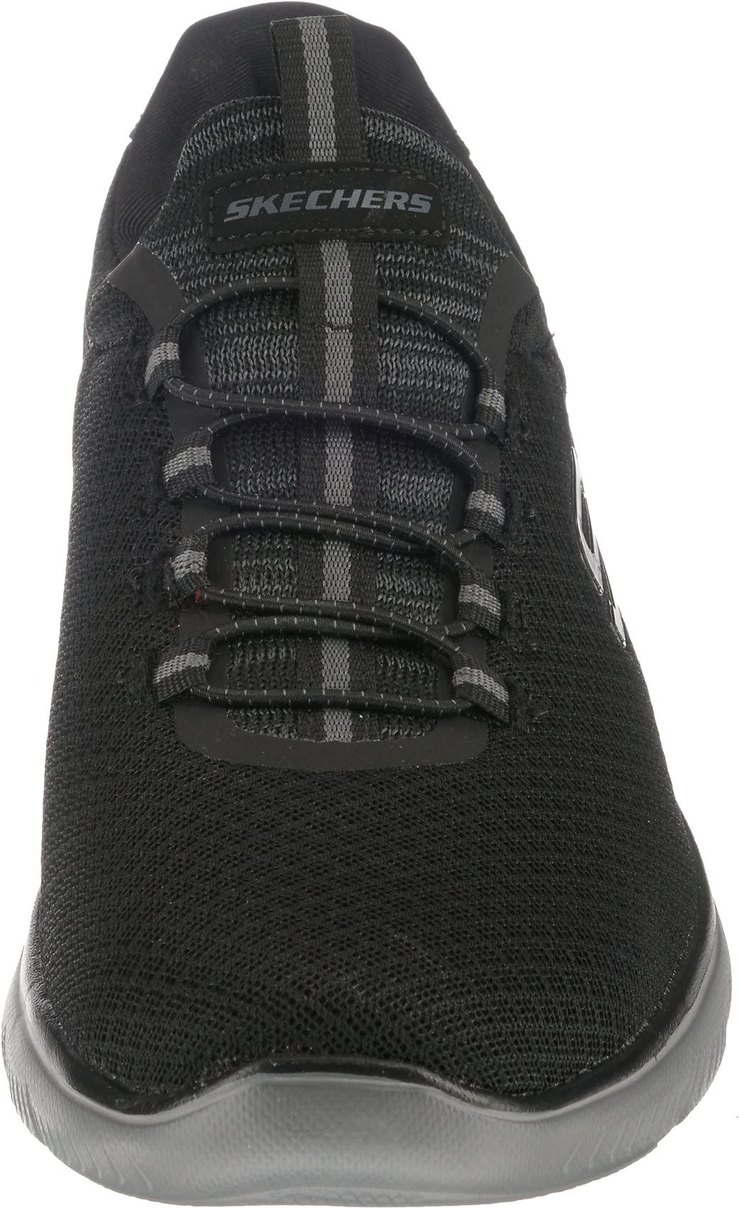 Skechers Herren Summits 52811 Turnschuhe, Black Mesh/Charcoal Trim, 45 EU 3