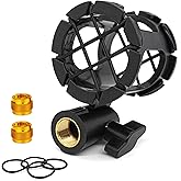 Eggsnow Microphone Shock Mount Clip Universal Mic Holder Stand Anti Vibration for AKG D230 Senheisser ME66 Rode NTG-2 NTG-1 A