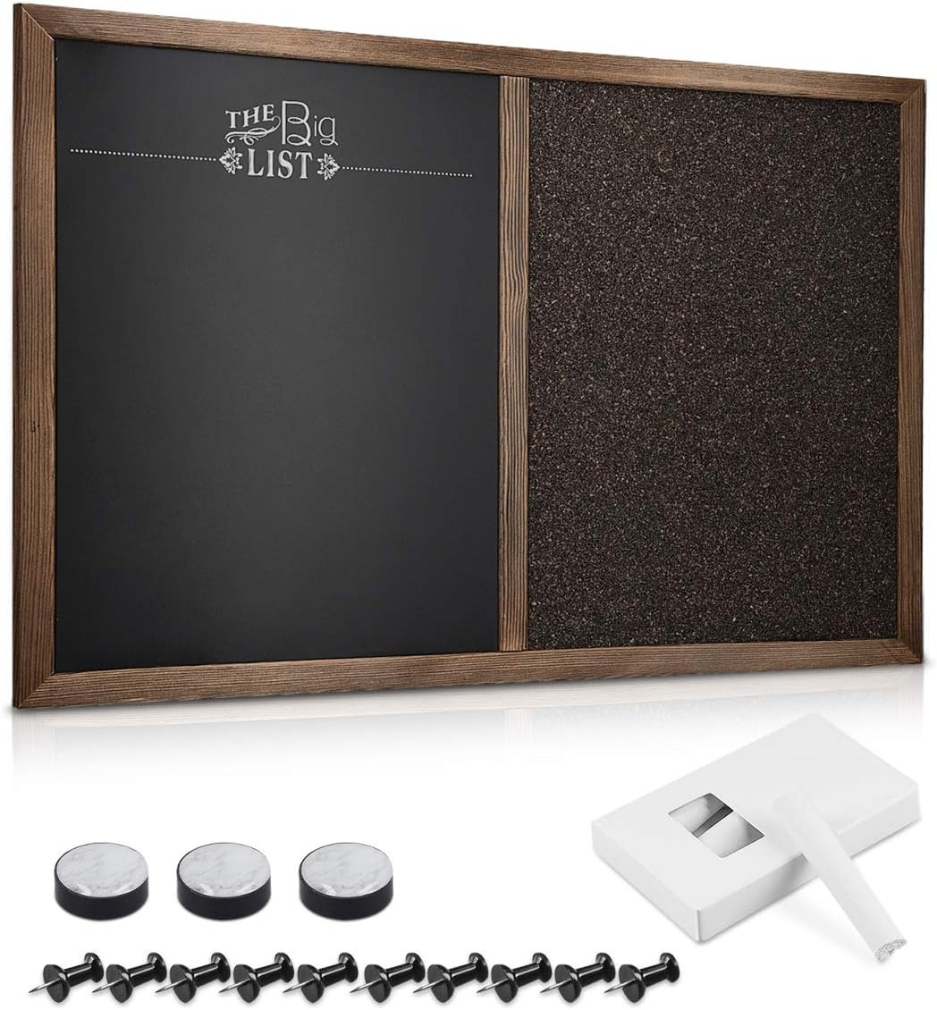 Navaris Combination Chalk and Cork Board 40 x 60 cm