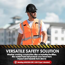 Zeluga 15-436 HDPE Full Brim Hard Hat, Construction