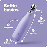 Nuactiv Stainless Steel Water Bottle 500ml Vacuum Insulated Leakproof view 2