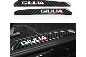 HENGYUESHANG 2PCS Car Threshold Protection Sticker Decals Trim Carbon Fiber Door Entry Guard Compatible with Alfa Romeo Giulia 2017 2018 2019 2020 2021 2022 2023 Accessories - Stelvio Not Fit