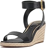 Vince Camuto Women's Felia Wedge Sandal, Black, 5.5