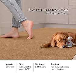 BESTVUE 4' x 42' Runner Rugs with Rubber