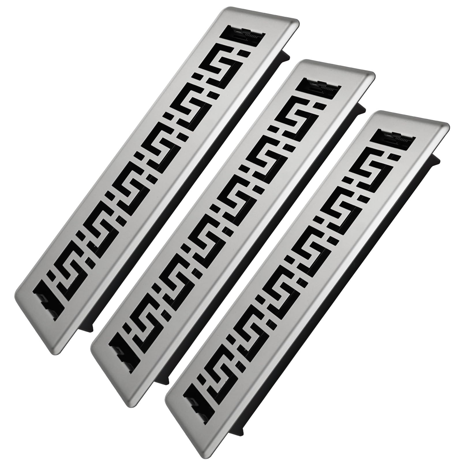 Photo 1 of 3 Pack Floor Register 2x14 Inches - Heavy Duty Walkable Steel Decorative Vent Covers for Home Floor Air Floor Vents Register Easy Adjust Air Flow with Scratch Resistant Finish