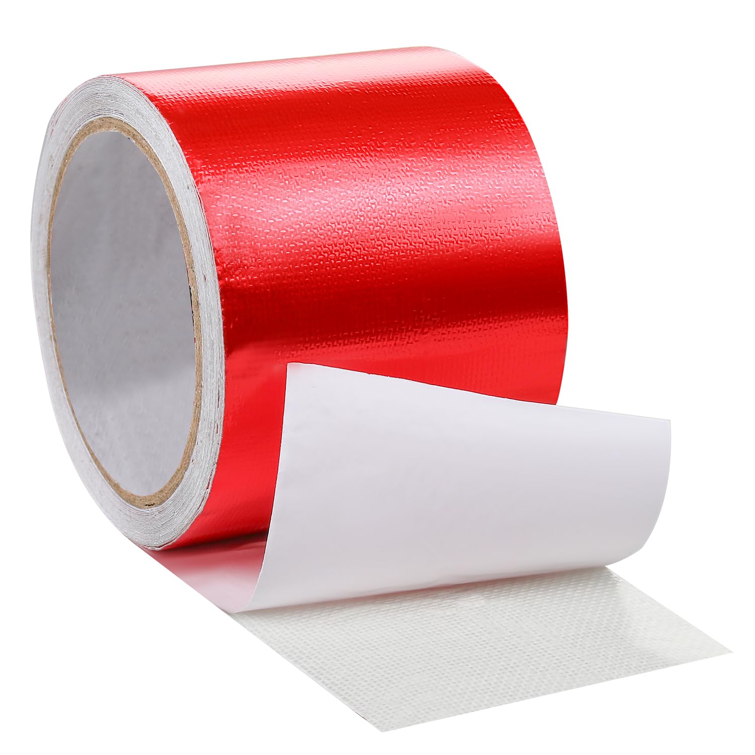 Hosifiy PVC Tarpaulin Tape, 8m x 8cm PVC Tarpaulin Repair Tape for PVC Coated Parasol, Truck Tarpaulin, Nylon, Tent, Awning Fabric Red