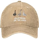 Funny Goose Hat Silly Goose On The Loose Trucker Hat Women Vintage Mesh Cap for Summer