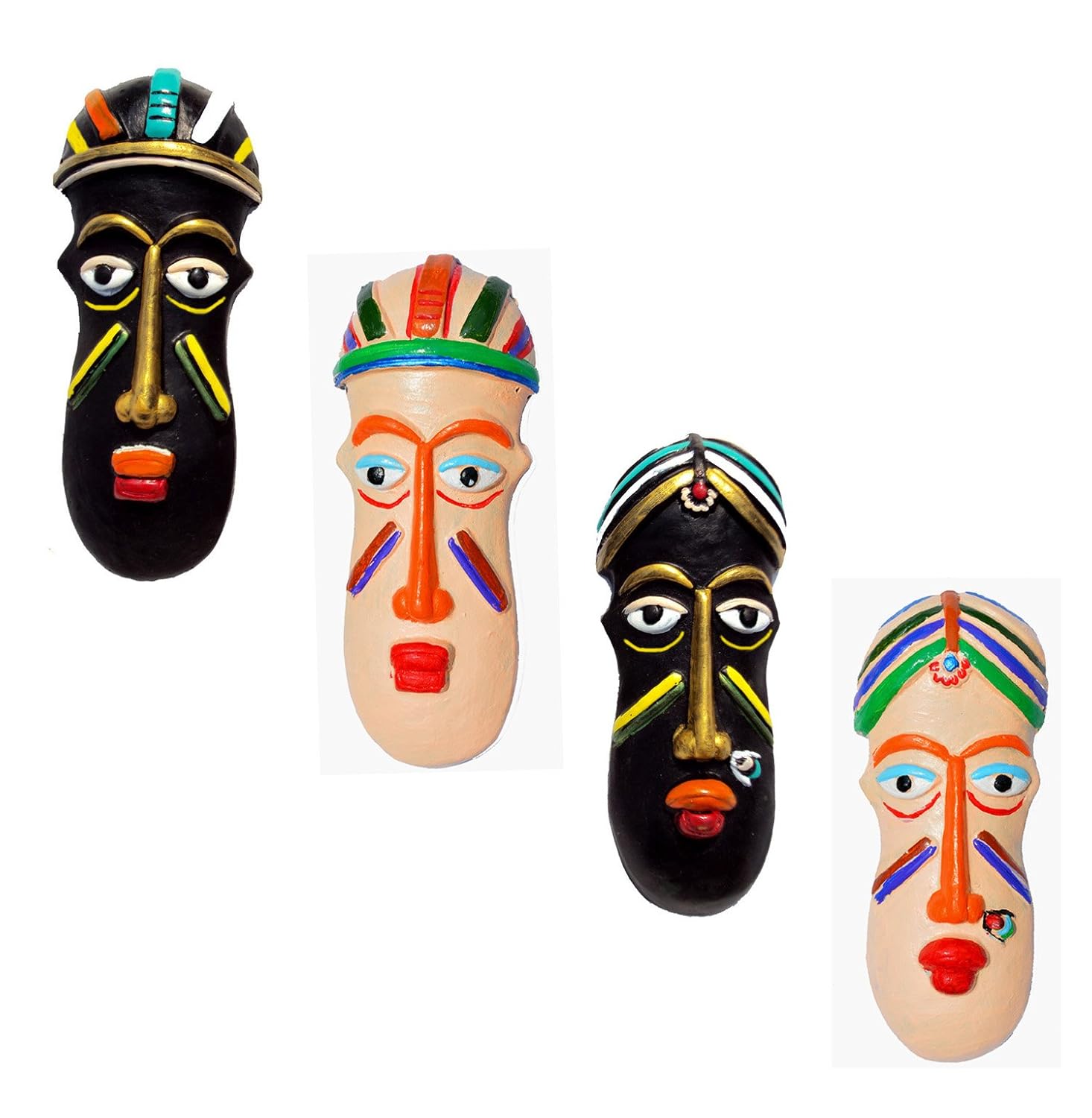 Buy Terracotta Multicolour Home Decorative Wall Hanging Village