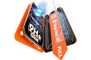 TAURI Designed for iPhone 17 Pro Max Screen Protector, 2 Pack 9H+ Tempered Glass Film + 1 Dust Free Installation Tool, [Milit