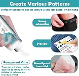 EIGTWEN Sock Stop 100ml Non-Slip Glue, Clear, Waterproof Fabric Paint view 4