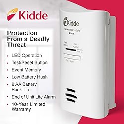 Kidde Carbon Monoxide Detector, Plug in Wall with